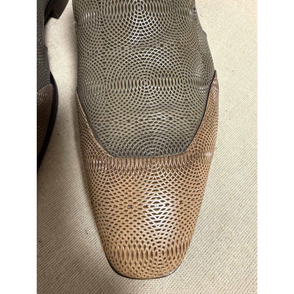 Cesare Paciotti Dress Shoes Mens Size 7.5 Gray Embossed Leather Slip On Italy - Picture 3 of 13